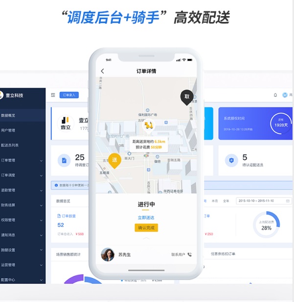 騎手App功能雙端管理